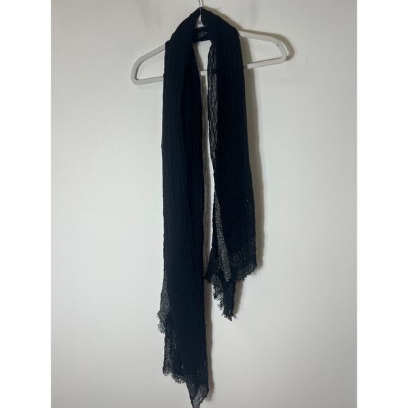 Black and Silver Metallic Scarf - Picture 1 of 3